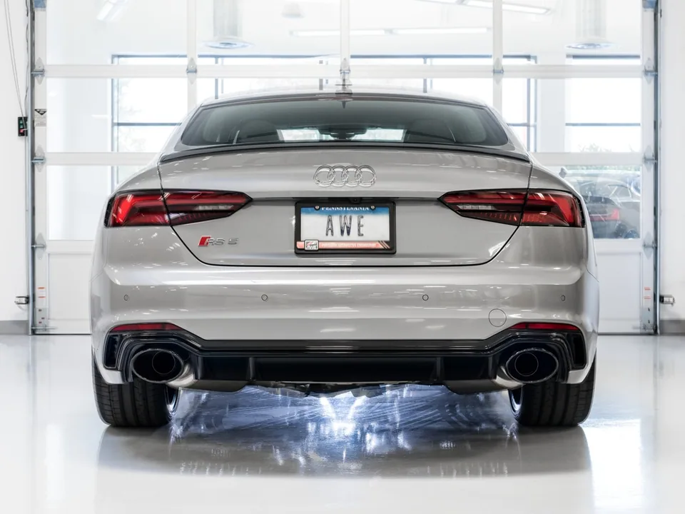 AWE Tuning 18-19 Audi B9 RS5 Coupe 2.9L Track Edition Exhaust - Diamond Black RS-Style Tips 3015-33110 4 of 4