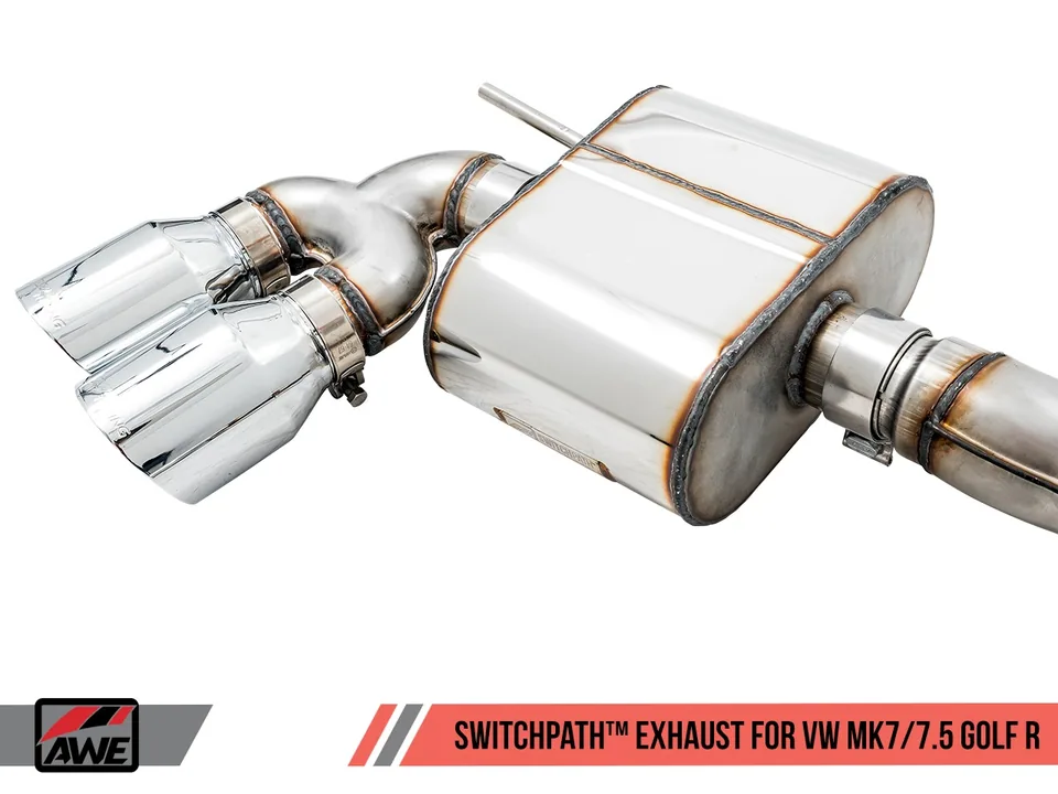 AWE Tuning 18-19 VW MK7.5 Golf R SwitchPath Exhaust w/Diamond Black Tips 102mm 3025-43070 5 of 6