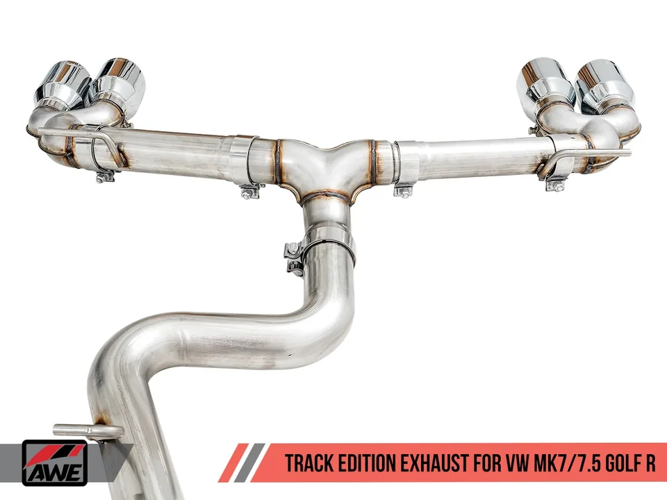 AWE Tuning 18-19 VW MK7.5 Golf R Track Edition Exhaust w/Diamond Black Tips 102mm 3015-43148 3 of 6