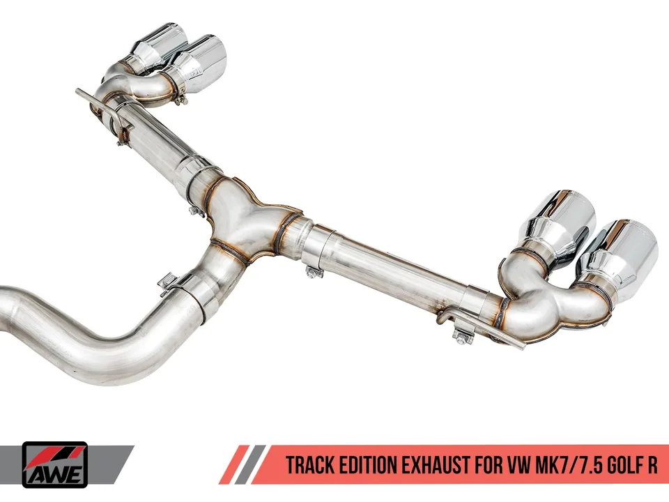 AWE Tuning 18-19 VW MK7.5 Golf R Track Edition Exhaust w/Diamond Black Tips 102mm 3015-43148 4 of 6