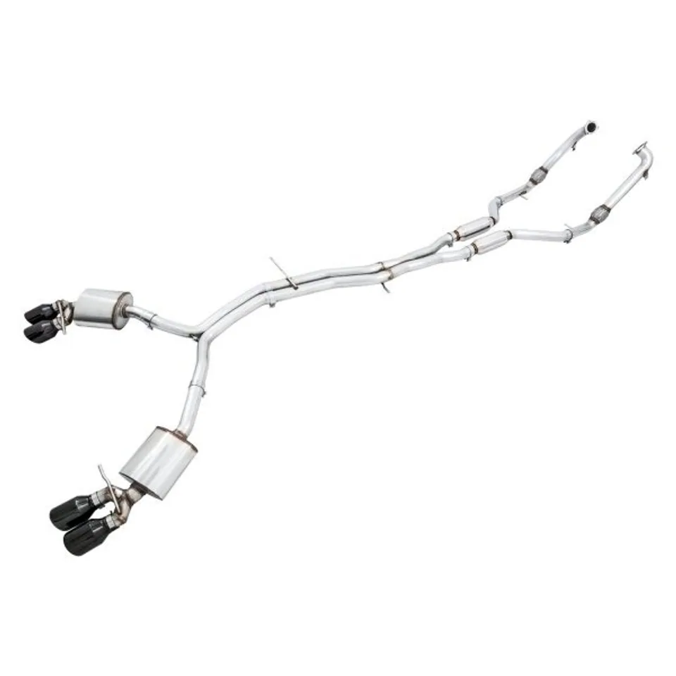 AWE Tuning 18-21 Audi B9 S4 3.0T Touring Exhaust (Resonated for Perf. DP) 90mm - Diamond Blk Tips 3015-43120 1 of 3