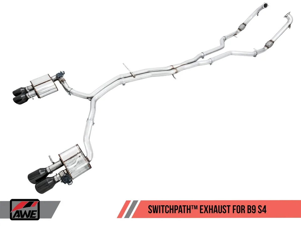 AWE Tuning 18-21 Audi B9 S4 SwitchPath Exhaust - Non-Resonated (Silver 102mm Tips) 3025-42030 1 of 6
