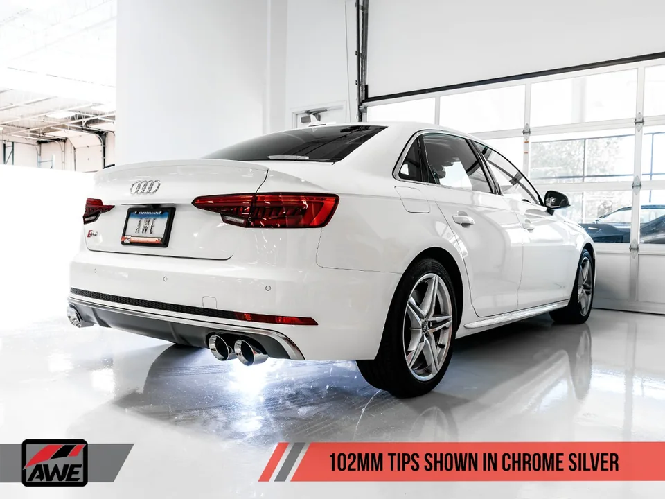 AWE Tuning 18-21 Audi B9 S4 SwitchPath Exhaust - Non-Resonated (Silver 102mm Tips) 3025-42030 6 of 6