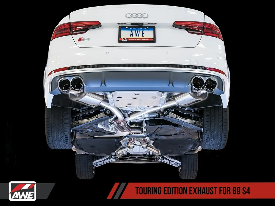 AWE Tuning 18-21 Audi B9 S4 Touring Edition Exhaust - Non-Resonated (Silver 90mm Tips) 3010-42060 6 of 6