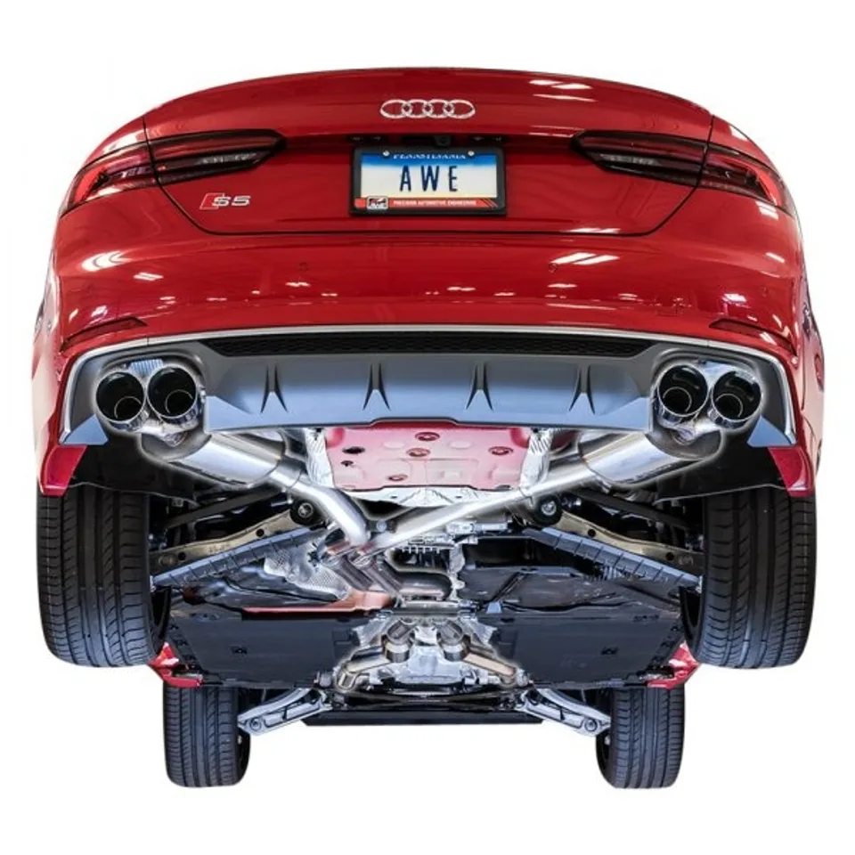 AWE Tuning 18-21 Audi B9 S5 Coupe 3.0T SwitchPath Exhaust (Res. for Perf. DP) 90mm - Chrome Silver Tips 3025-42054 4 of 4