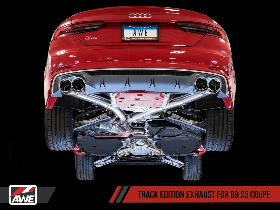 AWE Tuning 18-21 Audi B9 S5 Coupe 3.0T Track Edition Exhaust - Chrome Silver Tips (90mm) 3010-42062 4 of 4