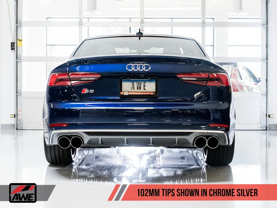 AWE Tuning 18-21 Audi B9 S5 Coupe SwitchPath Exhaust w/ Chrome Silver Tips (102mm) 3025-42038 6 of 6