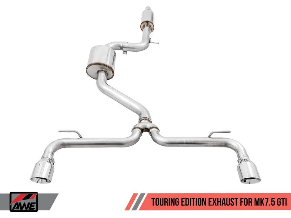 AWE Tuning 18-21 Volkswagen GTI MK7.5 2.0T Touring Edition Exhaust w/Diamond Black Tips 102mm 3015-33096 2 of 6