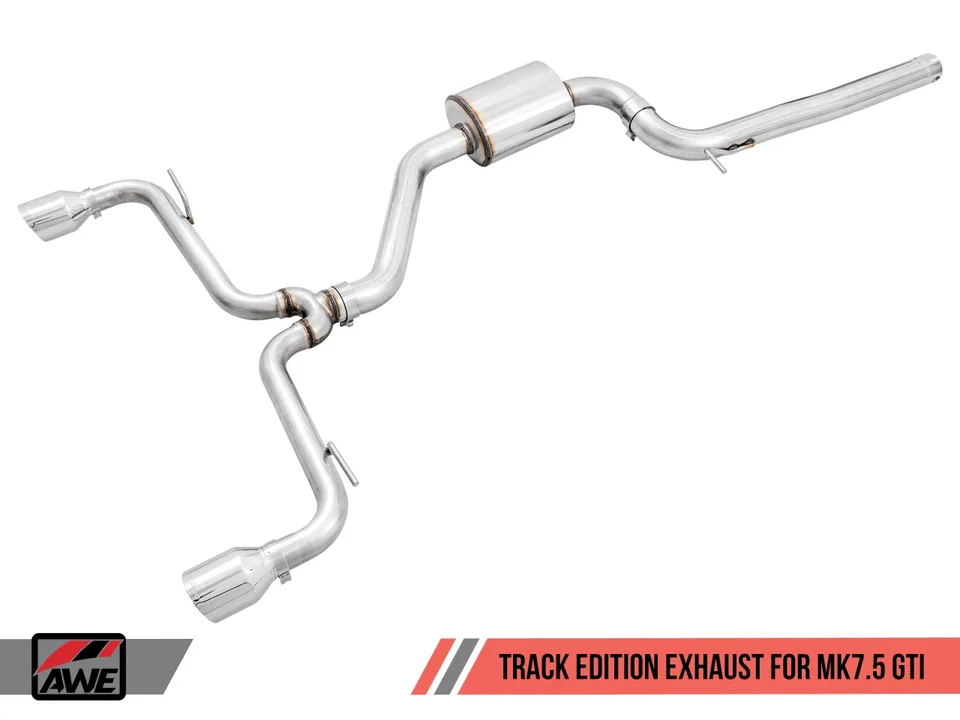 AWE Tuning 18-21 Volkswagen GTI MK7.5 2.0T Track Edition Exhaust w/Diamond Black Tips 102mm 3020-33046 1 of 6