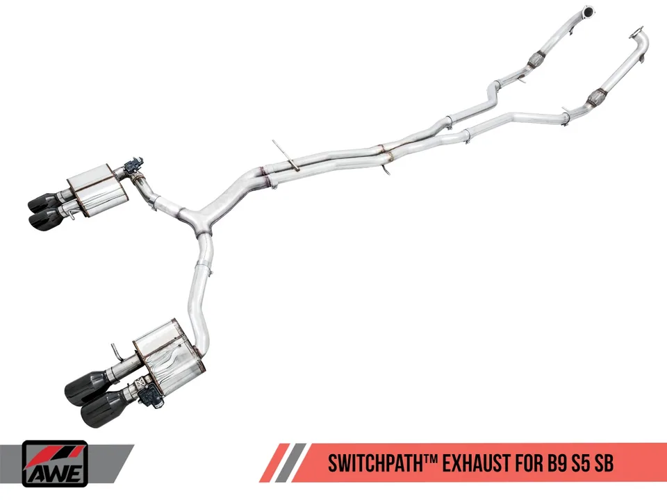 AWE Tuning 18-22 Audi B9 S5 Sportback 3.0T SwitchPath Exhaust - Diamond Black 102mm Tips 3025-43064 1 of 6