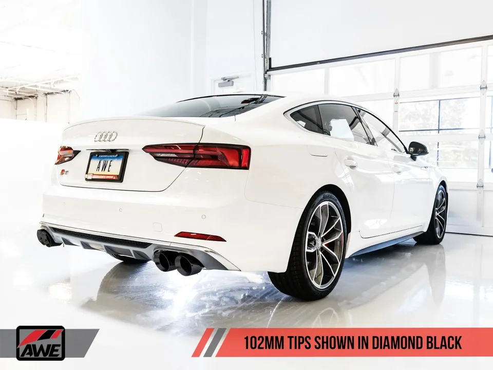 AWE Tuning 18-22 Audi B9 S5 Sportback 3.0T SwitchPath Exhaust - Diamond Black 102mm Tips 3025-43064 4 of 6