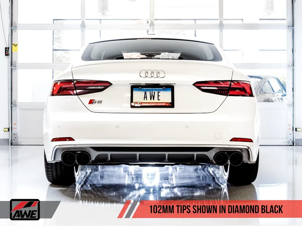 AWE Tuning 18-22 Audi B9 S5 Sportback 3.0T SwitchPath Exhaust - Diamond Black 102mm Tips 3025-43064 5 of 6