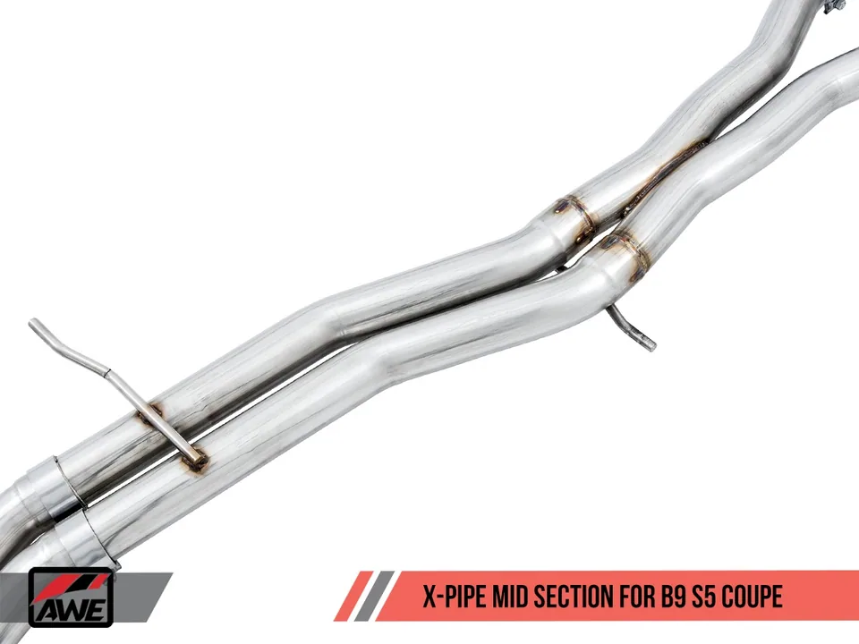 AWE Tuning 18-22 Audi B9 S5 Sportback Resonated SwitchPath Exhaust - Black Tips (90mm) 3025-43062 4 of 6