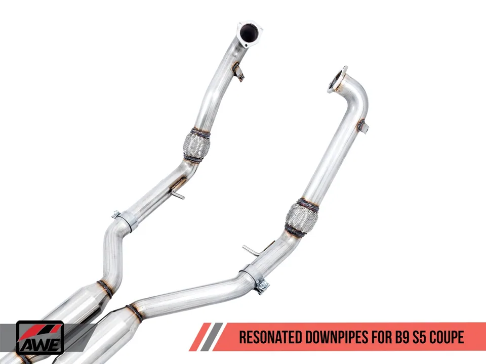 AWE Tuning 18-22 Audi B9 S5 Sportback Resonated SwitchPath Exhaust - Chrome Tips (90mm) 3025-42058 2 of 6