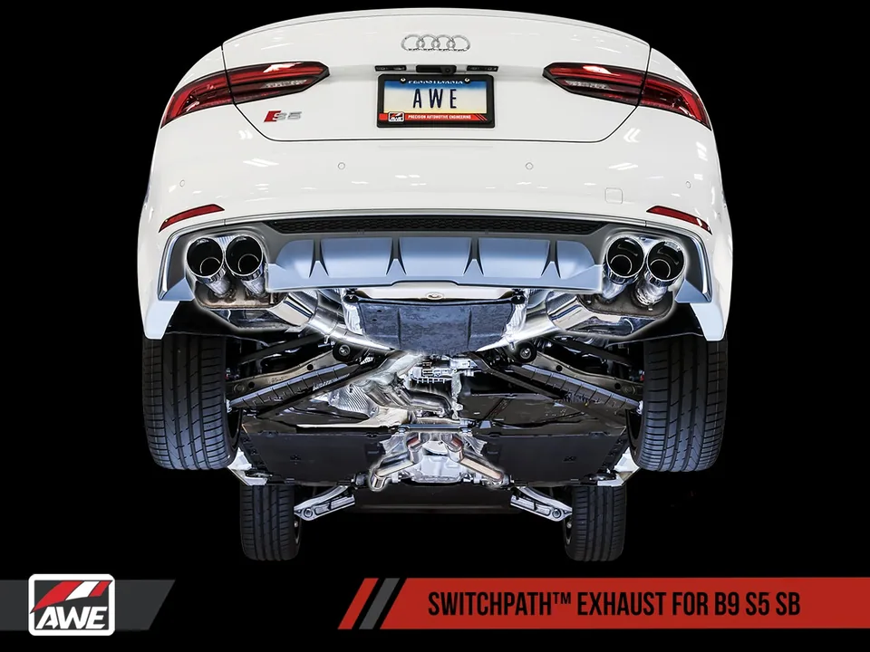 AWE Tuning 18-22 Audi B9 S5 Sportback SwitchPath Exhaust - Non-Resonated (Silver 102mm Tips) 3025-42042 4 of 6