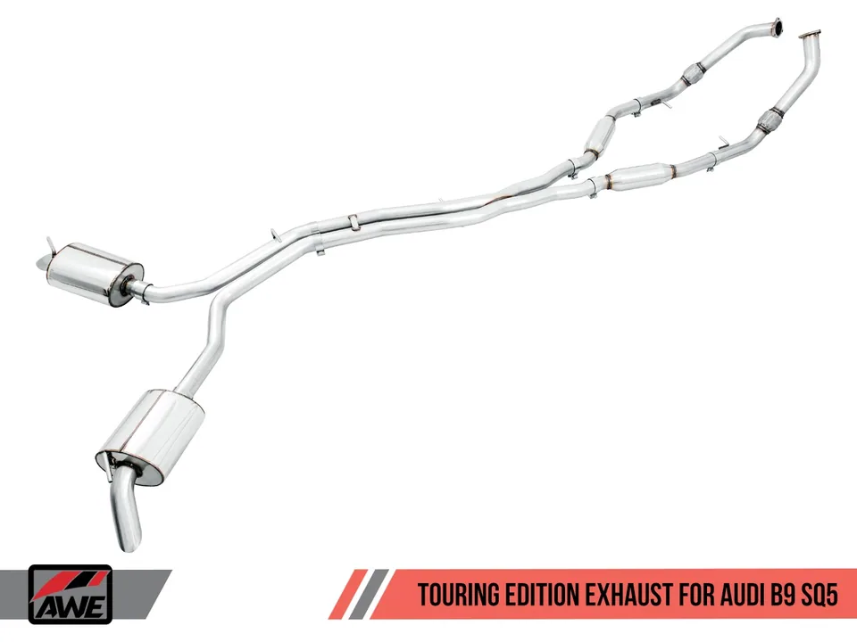 AWE Tuning 18-22 Audi B9 SQ5 Non-Resonated Touring Edition Cat-Back Exhaust - No Tips (Turn Downs) 3020-31022 1 of 6