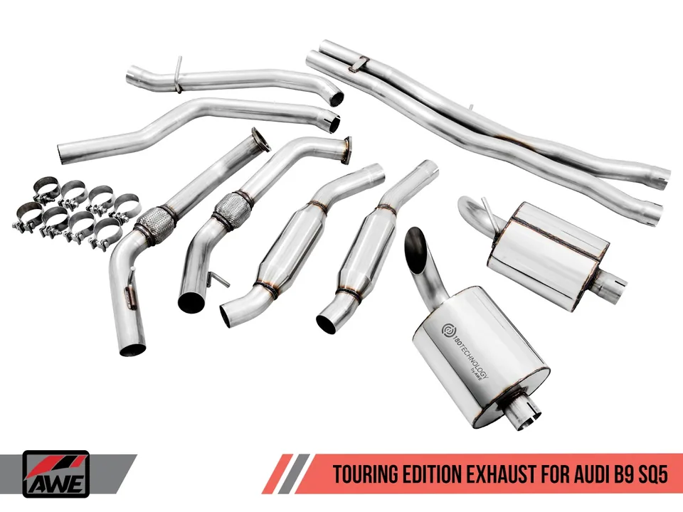 AWE Tuning 18-22 Audi B9 SQ5 Resonated Touring Edition Cat-Back Exhaust - No Tips (Turn Downs) 3015-31016 4 of 6
