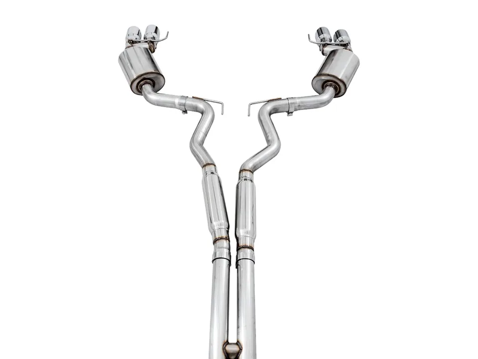 AWE Tuning 18-22 Ford Mustang GT (S550) Cat-back Exhaust - Touring Edition (Quad Chrome Silver Tips) 3015-42102 2 of 6
