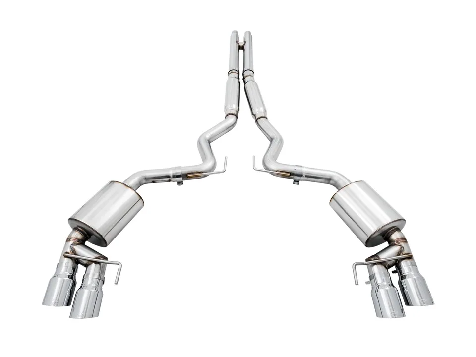 AWE Tuning 18-22 Ford Mustang GT (S550) Cat-back Exhaust - Touring Edition (Quad Chrome Silver Tips) 3015-42102 3 of 6