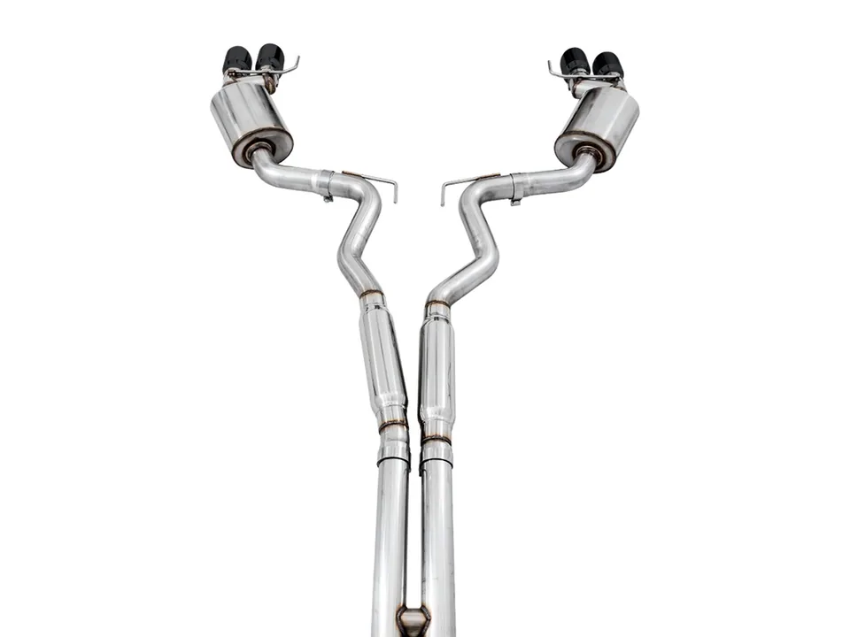 AWE Tuning 18-22 Ford Mustang GT (S550) Cat-back Exhaust - Touring Edition (Quad Diamond Black Tips) 3015-43106 3 of 6