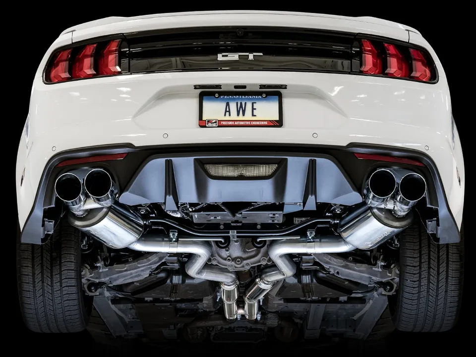 AWE Tuning 18-22 Ford Mustang GT (S550) Cat-back Exhaust - Touring Edition (Quad Diamond Black Tips) 3015-43106 6 of 6