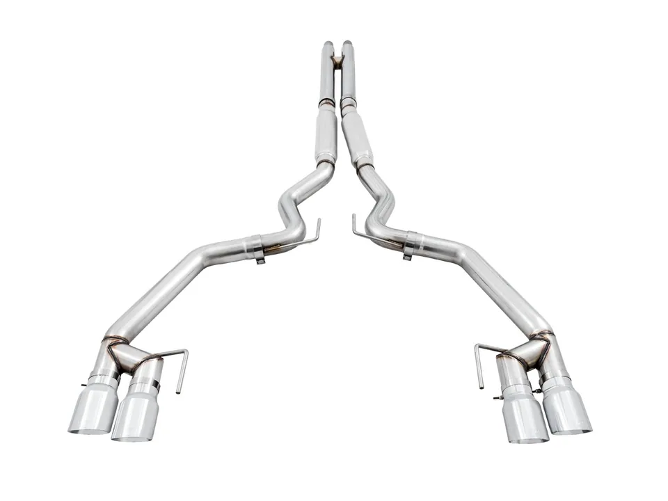 AWE Tuning 18-22 Ford Mustang GT (S550) Cat-back Exhaust - Track Edition (Quad Chrome Silver Tips) 3020-42064 3 of 5