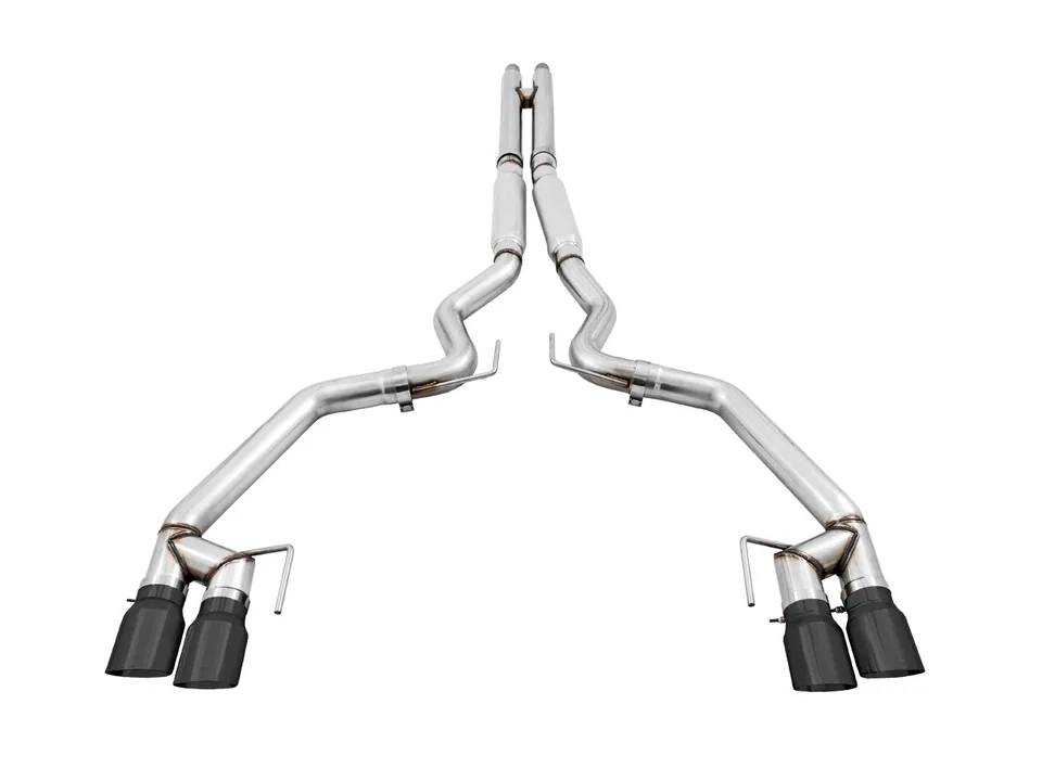 AWE Tuning 18-22 Ford Mustang GT (S550) Cat-back Exhaust - Track Edition (Quad Diamond Black Tips) 3020-43072 2 of 5