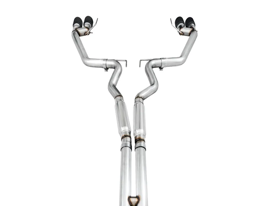 AWE Tuning 18-22 Ford Mustang GT (S550) Cat-back Exhaust - Track Edition (Quad Diamond Black Tips) 3020-43072 3 of 5