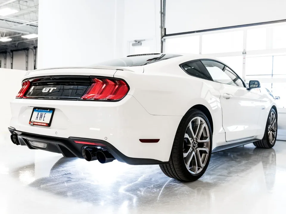 AWE Tuning 18-22 Ford Mustang GT (S550) Cat-back Exhaust - Track Edition (Quad Diamond Black Tips) 3020-43072 5 of 5