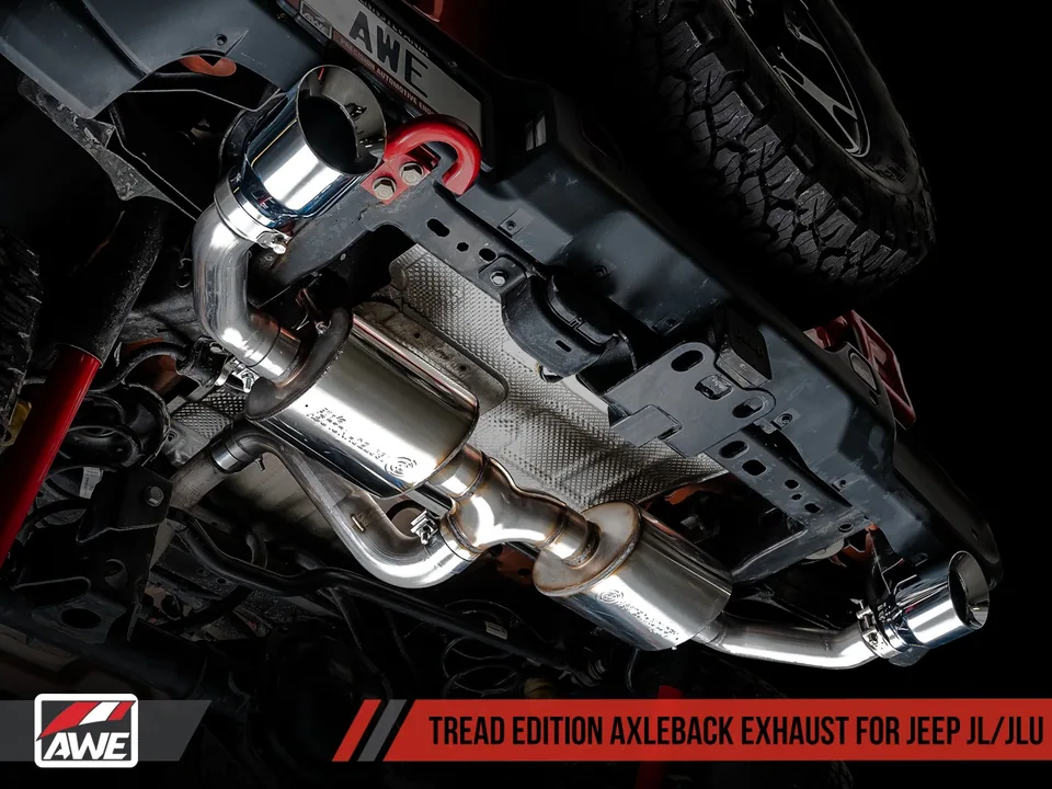 AWE Tuning 18-22 Jeep Wrangler JL/JLU Tread Edition Axle-Back Dual Exhaust - Chrome Silver Tips 3015-32001 6 of 6