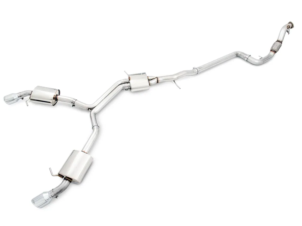AWE Tuning 18 Audi B9 A5 Touring Edition Exhaust Dual Outlet - Chrome Silver Tips (Includes DP) 3015-32090 1 of 6
