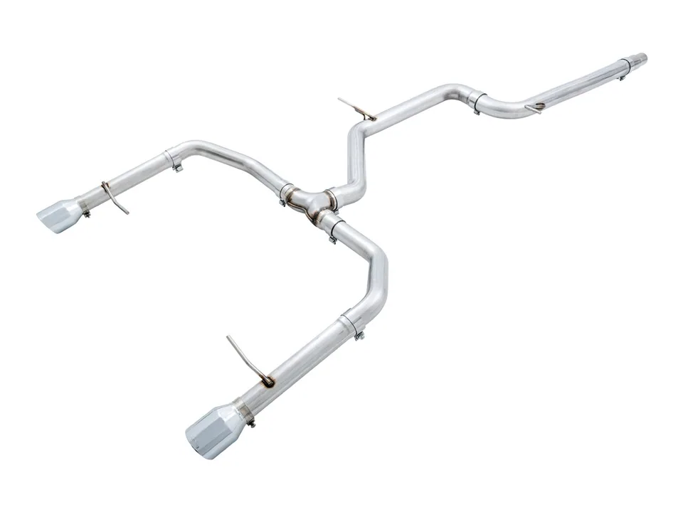 AWE Tuning 19-21 Volkswagen Jetta GLI Mk7 - Non-Resonated - Track Edition Exhaust - Chrome Silver Tips (Fits OEM DP) 3020-22034 1 of 5