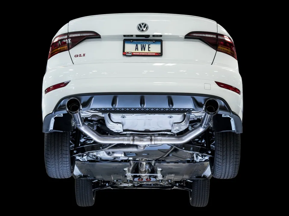 AWE Tuning 19-21 Volkswagen Jetta GLI Mk7 - Non-Resonated - Track Edition Exhaust - Chrome Silver Tips (Fits OEM DP) 3020-22034 5 of 5