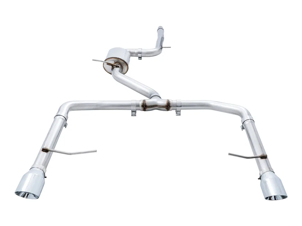 AWE Tuning 19-21 Volkswagen Jetta GLI Mk7 - Resonated - Track Exhaust - Chrome Silver Tips (Fits High-Flow DP) 3015-22068 1 of 6