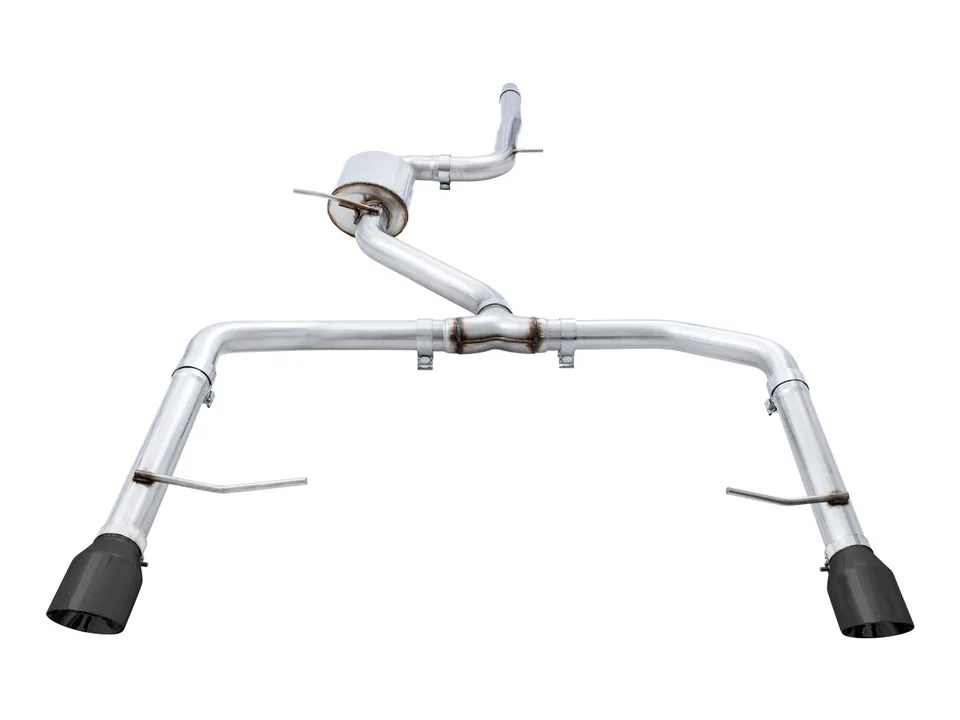 AWE Tuning 19-21 Volkswagen Jetta GLI Mk7 - Resonated -  Track Exhaust - Diamond Black Tips (Fits High-Flow DP) 3015-23060 1 of 6