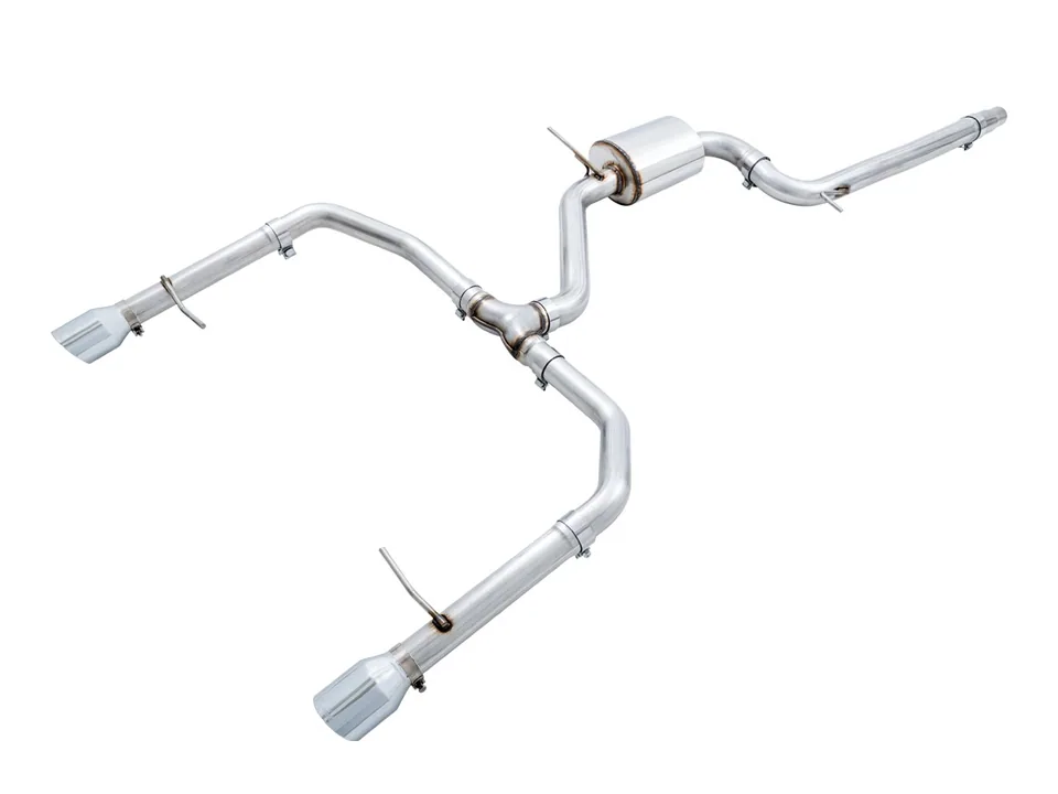 AWE Tuning 19-21 Volkswagen Jetta GLI Mk7 - Resonated -  Track Exhaust - Diamond Black Tips (Fits High-Flow DP) 3015-23060 3 of 6
