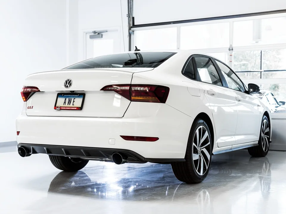 AWE Tuning 19-21 Volkswagen Jetta GLI Mk7 - Resonated -  Track Exhaust - Diamond Black Tips (Fits High-Flow DP) 3015-23060 5 of 6
