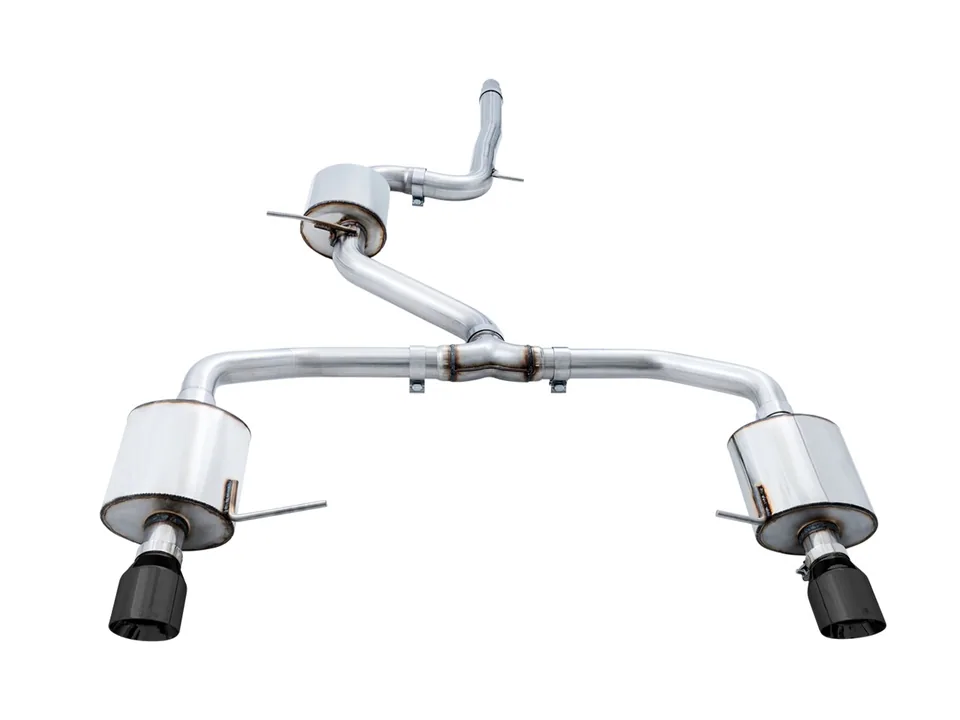 AWE Tuning 19-21 Volkswagen Jetta GLI Mk7 Touring Exhaust - Diamond Black Tips (Fits High-Flow DP) 3015-23062 1 of 6