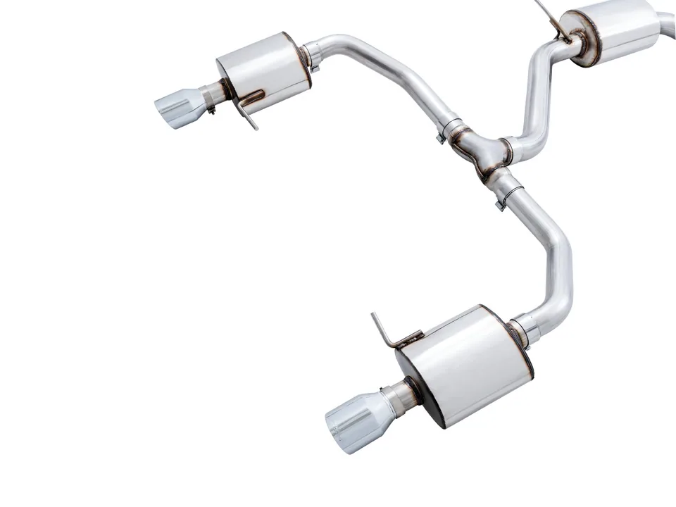 AWE Tuning 19-21 Volkswagen Jetta GLI Mk7 Touring Exhaust - Diamond Black Tips (Fits High-Flow DP) 3015-23062 2 of 6