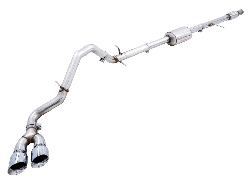 AWE Tuning 19-22 4th Gen GM 1500 5.3L 0FG Catback Dual Side Exit (Flat Bumper) - Chrome Tips 3015-22207 1 of 6