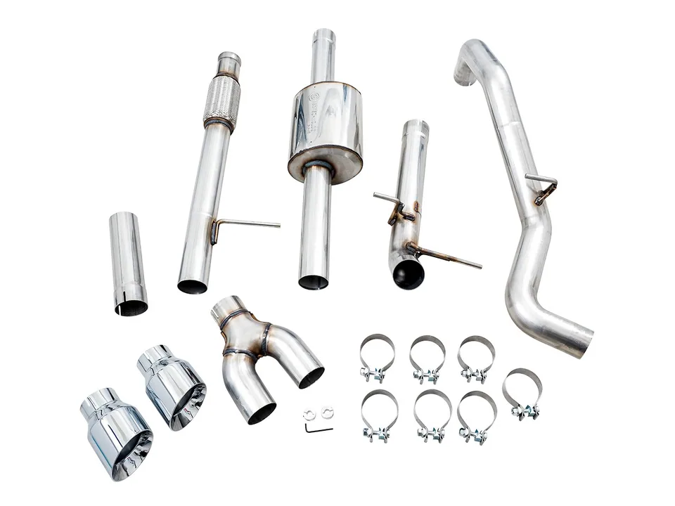 AWE Tuning 19-22 4th Gen GM 1500 5.3L 0FG Catback Dual Side Exit (Flat Bumper) - Chrome Tips 3015-22207 3 of 6