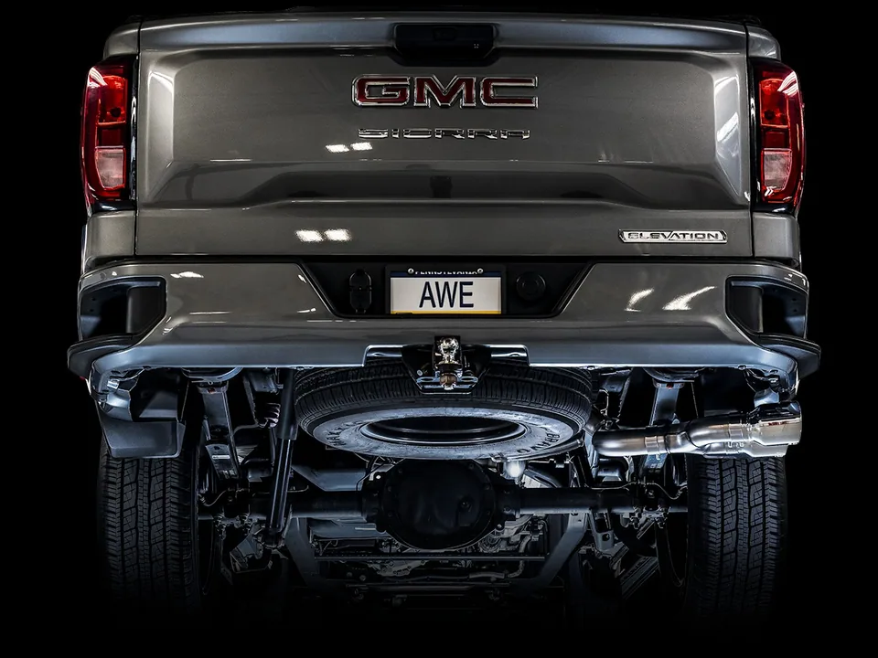 AWE Tuning 19-22 4th Gen GM 1500 5.3L 0FG Catback Dual Side Exit (Flat Bumper) - Chrome Tips 3015-22207 5 of 6