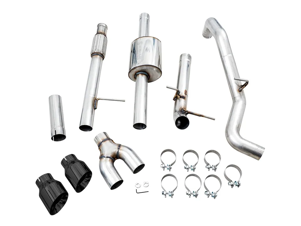 AWE Tuning 19-22 4th Gen GM 1500 5.3L 0FG Catback Dual Side Exit (Flat Bumper) - Diamond Black Tips 3015-23208 2 of 6