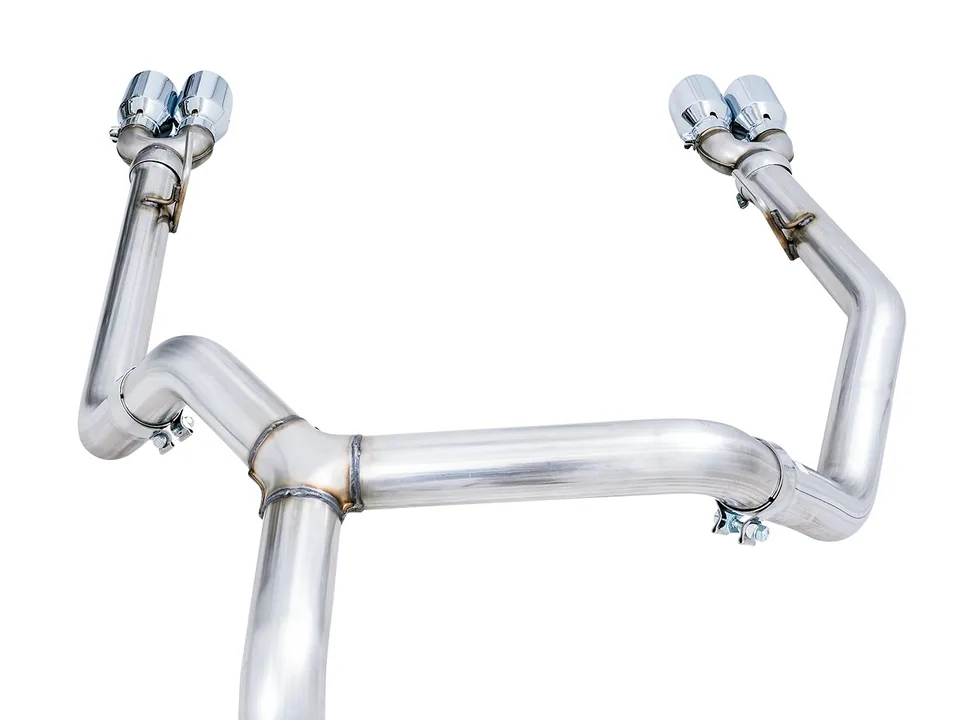 AWE Tuning 19-22 4th Gen GM 1500 5.3L 0FG Catback Split Rear Exit (w/ Bumper Cutouts) - Quad Chrome Tips 3015-42201 2 of 6