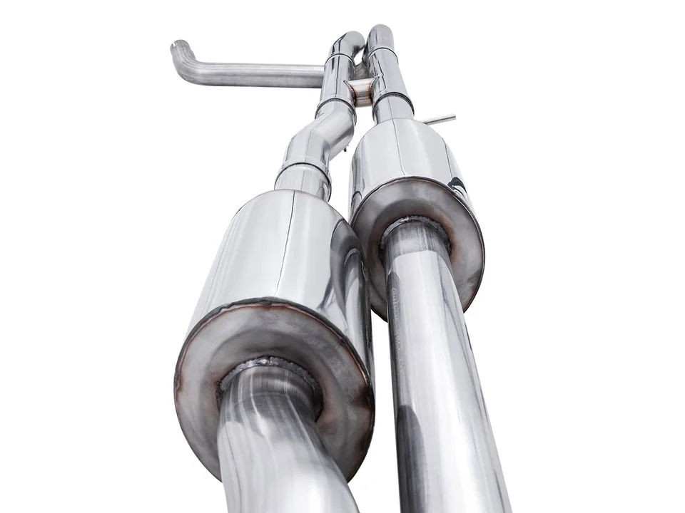 AWE Tuning 19-22 4th Gen GM 1500 6.2L 0FG Catback Split Rear Exit (w/ Bumper Cutouts) - Quad Diamond Tips 3015-43204 4 of 6