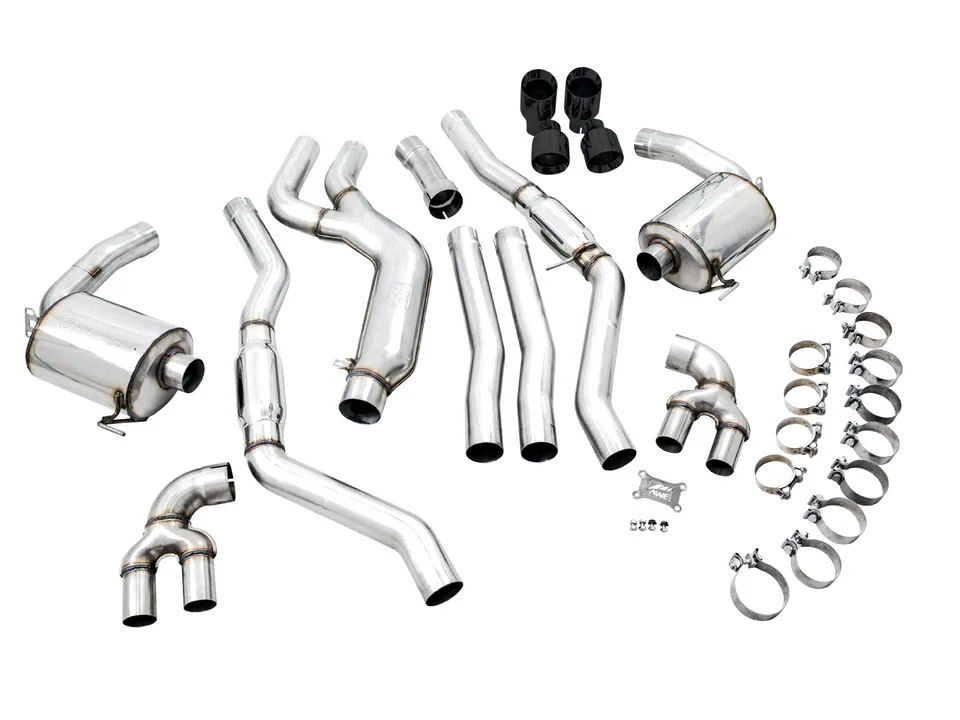 AWE Tuning 19-22 BMW M340i (G20) Non-Resonated Touring Edition Exhaust - Quad Diamond Black Tips 3015-43156 2 of 6