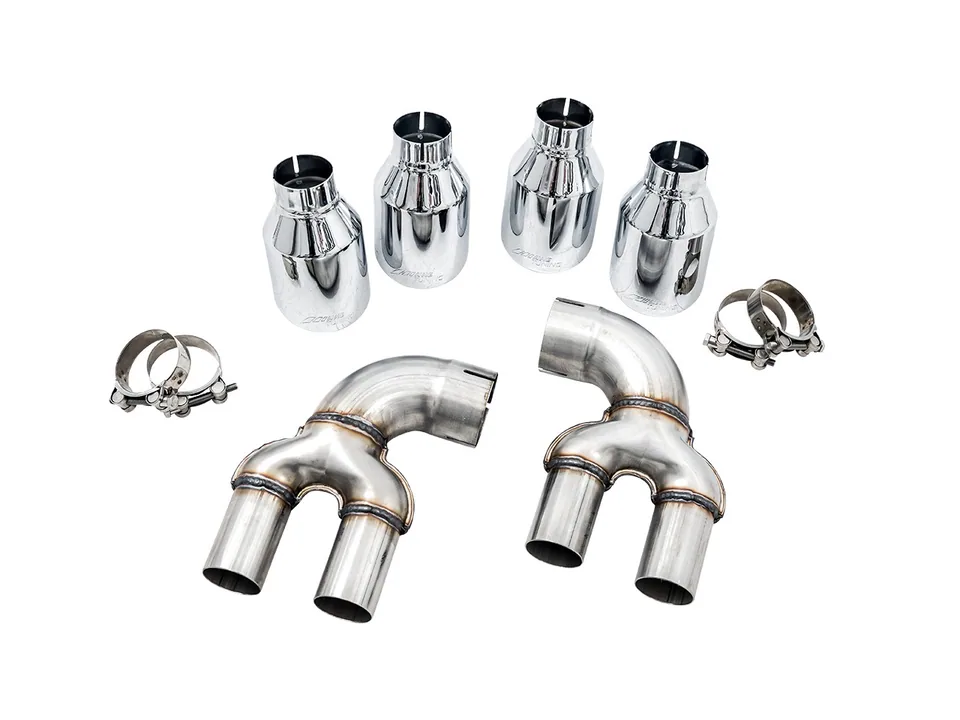 AWE Tuning 19-22 BMW M340i (G20) OE-Config-To-Quad Tip Conversion Kit - Chrome Silver Tip 3810-42018 1 of 3