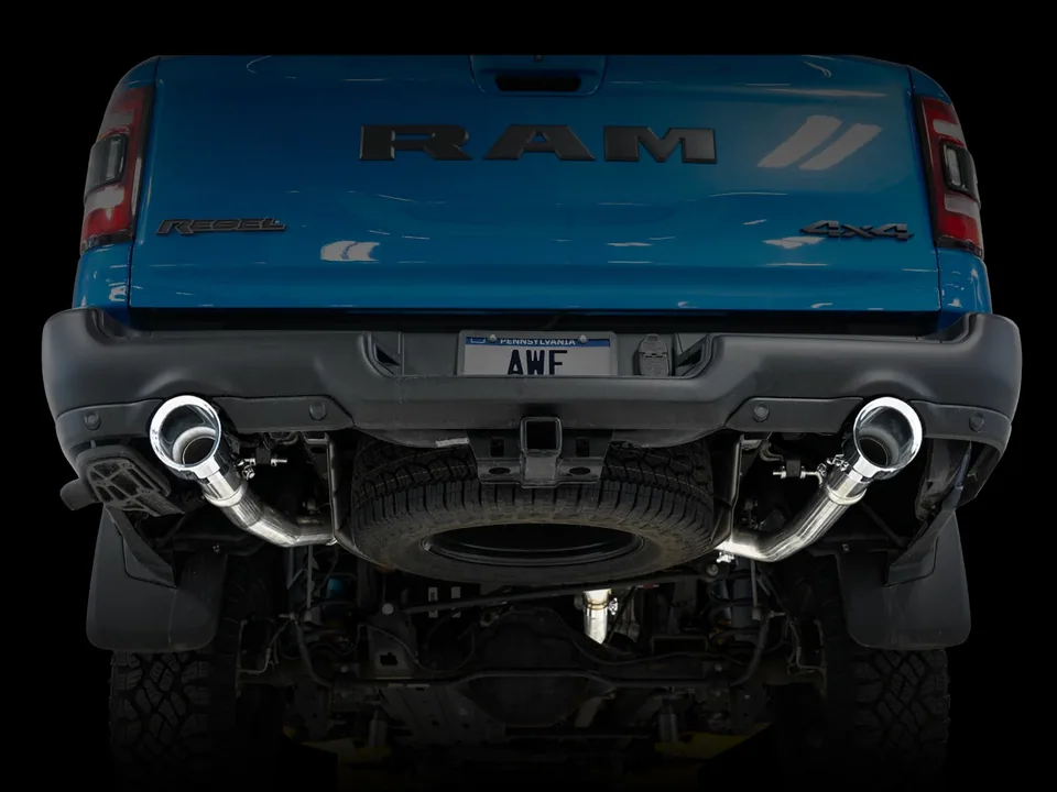 AWE Tuning 19-22 RAM 1500 5.7L (w/Cutouts) 0FG Dual Rear Exit Cat-Back Exhaust - Chrome Silver Tips 3015-32005 6 of 6