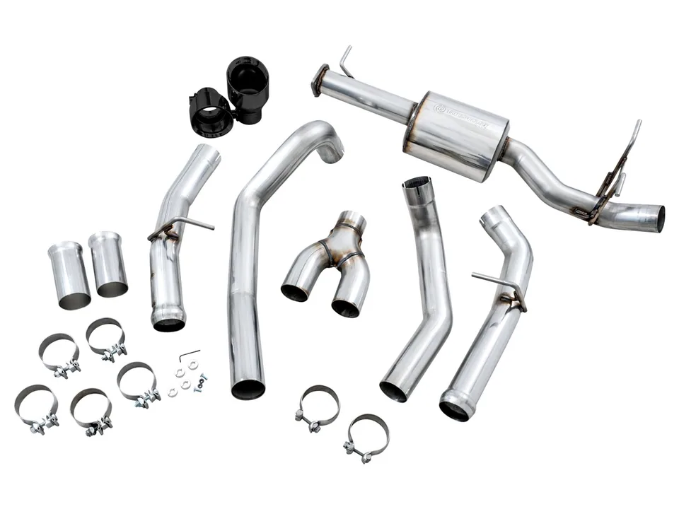 AWE Tuning 19-22 RAM 1500 5.7L (w/Cutouts) 0FG Dual Rear Exit Cat-Back Exhaust - Diamond Black Tips 3015-33006 2 of 6