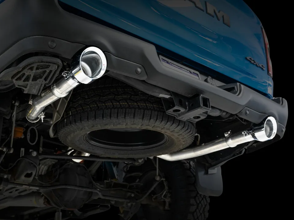 AWE Tuning 19-22 RAM 1500 5.7L (w/Cutouts) 0FG Dual Rear Exit Cat-Back Exhaust - Diamond Black Tips 3015-33006 6 of 6